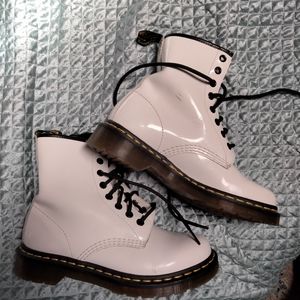 White Dr Marten boots
